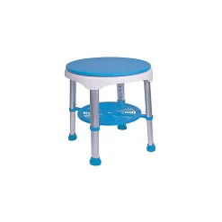 Carex Easy Swivel Shower Stool - Adjustable Rotating Bath Seat And Shower Chair For Elderly With Storage Tray