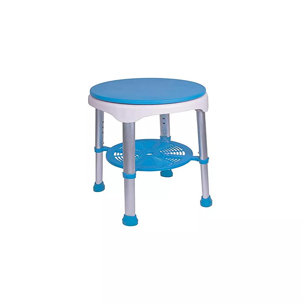 Carex Easy Swivel Shower Stool - Adjustable Rotating Bath Seat And Shower Chair For Elderly With Storage Tray 3 Carex Easy Swivel Shower Stool - Adjustable Rotating Bath Seat And Shower Chair For Elderly With Storage Tray