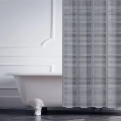 Elle Decor Jacquard Solid Weave Shower Curtain -Camden Isle Sales Shop 5740054 ALT2