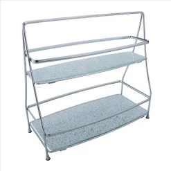 Elle Decor 2 Tier Hammered Mirror Vanity Tray Tower -Camden Isle Sales Shop 5740074 ALT3