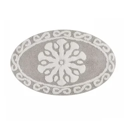 Madison Park Marrakesh Medallion Cotton Tufted Oval Bath Rug