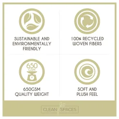 Clean Spaces Nurture Sustainable Antimicrobial 6-Piece Bath Towel Set -Camden Isle Sales Shop 5766675 ALT6