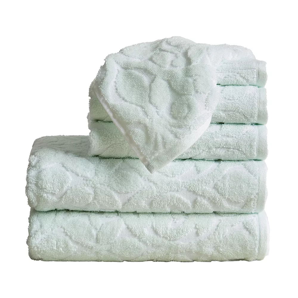 Great Bay Home Cassie Cotton Jacquard 6-piece Towel Set 3 Great Bay Home Cassie Cotton Jacquard 6-piece Towel Set