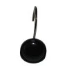 Carnation Home Fashions Color Rounds Resin Shower Curtain Hooks, Black