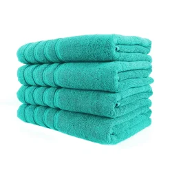 Classic Turkish Towels Genuine Cotton Soft Absorbent Antalya Bath Towels 27x51 4 Piece Set