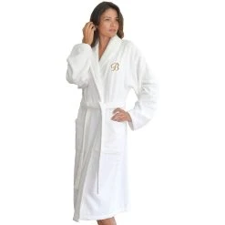 Linum Home Textiles Turkish Cotton Personalized Unisex Terry Bathrobe -Camden Isle Sales Shop 5857804 ALT2
