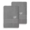 Linum Home Textiles Monogrammed 2-piece Denzi Bath Sheet Set