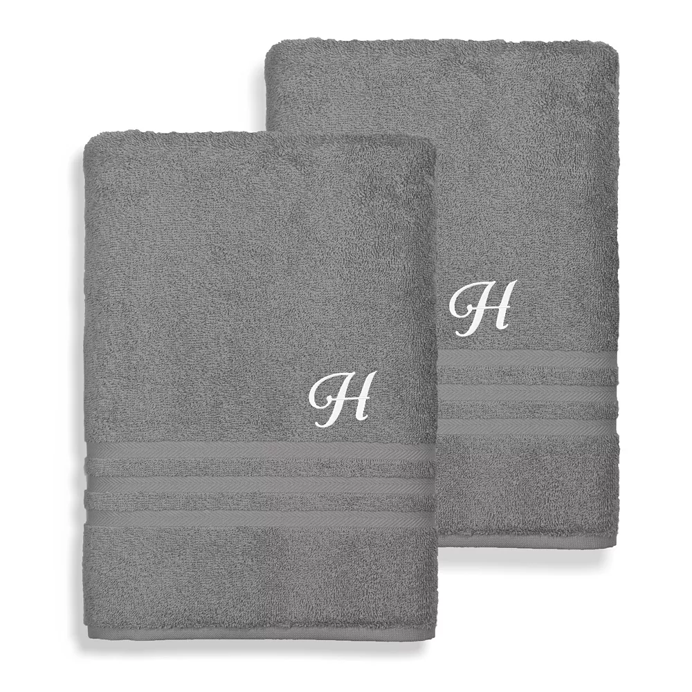Linum Home Textiles Monogrammed 2-piece Denzi Bath Sheet Set 3 Linum Home Textiles Monogrammed 2-piece Denzi Bath Sheet Set