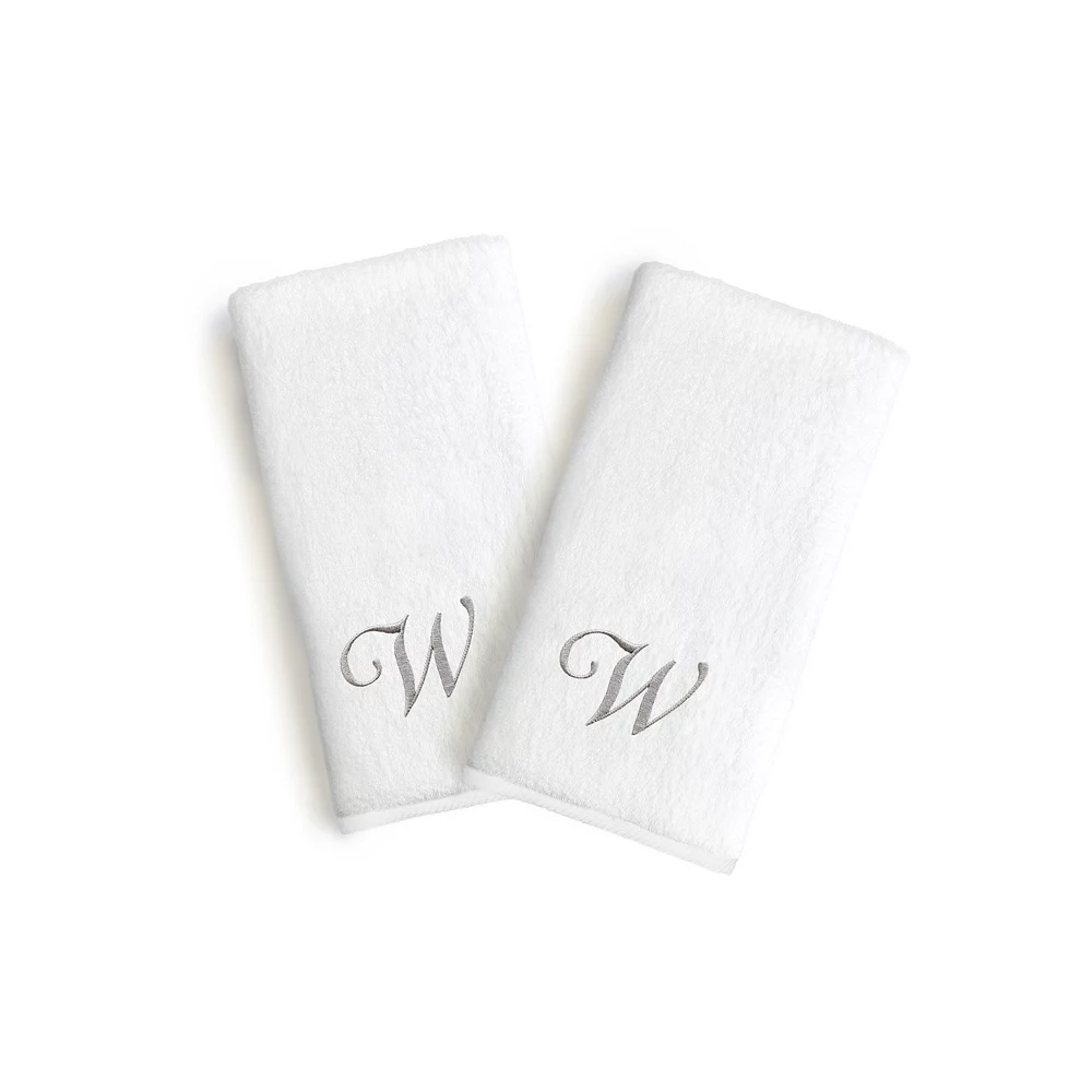 Linum Home Textiles Monogrammed Luxury Turkish Cotton Novelty Hand Towels 2-pack Set 3 Linum Home Textiles Monogrammed Luxury Turkish Cotton Novelty Hand Towels 2-pack Set