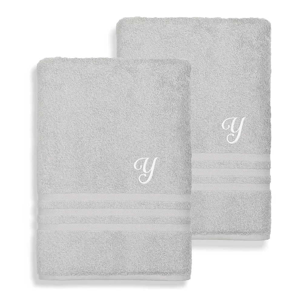 Linum Home Textiles Turkish Cotton Denzi 2-piece Personalized Bath Towel Set 3 Linum Home Textiles Turkish Cotton Denzi 2-piece Personalized Bath Towel Set