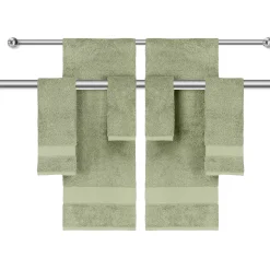 Classic Turkish Towels Genuine Cotton Soft Absorbent Luxury Madison 8 Piece Set With 2 Bath Towels, 2 Hand Towels, 2 Washcloths, And 2 Bath Mats -Camden Isle Sales Shop 5868195 ALT2