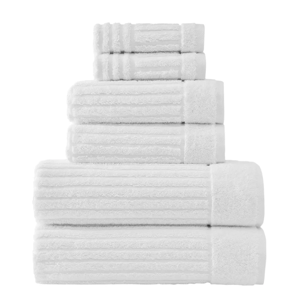 Classic Turkish Towels Genuine Cotton Soft Absorbent Shimmer/Brampton 6 Piece Set With 2 Bath Towels, 2 Hand Towels, 2 Washcloths 3 Classic Turkish Towels Genuine Cotton Soft Absorbent Shimmer/Brampton 6 Piece Set With 2 Bath Towels, 2 Hand Towels, 2 Washcloths
