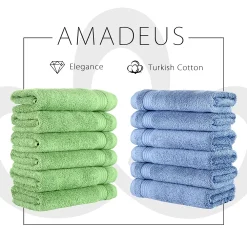 Classic Turkish Towels Genuine Cotton Soft Absorbent Amadeus Bath Towels 30x54 4 Piece Set -Camden Isle Sales Shop 5868200 ALT3