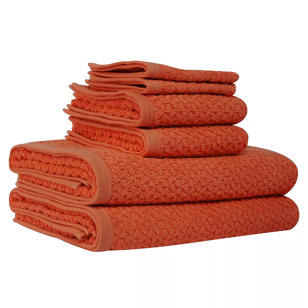 Classic Turkish Towels Genuine Cotton Soft Absorbent Hardwick Jacquard Lucia Minelli 6 Piece Set With 2 Bath Towels, 2 Hand Towels, 2 Washcloths 3 Classic Turkish Towels Genuine Cotton Soft Absorbent Hardwick Jacquard Lucia Minelli 6 Piece Set With 2 Bath Towels, 2 Hand Towels, 2 Washcloths