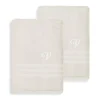 Linum Home Textiles Turkish Cotton Denzi 2-piece Personalized Bath Sheet Set