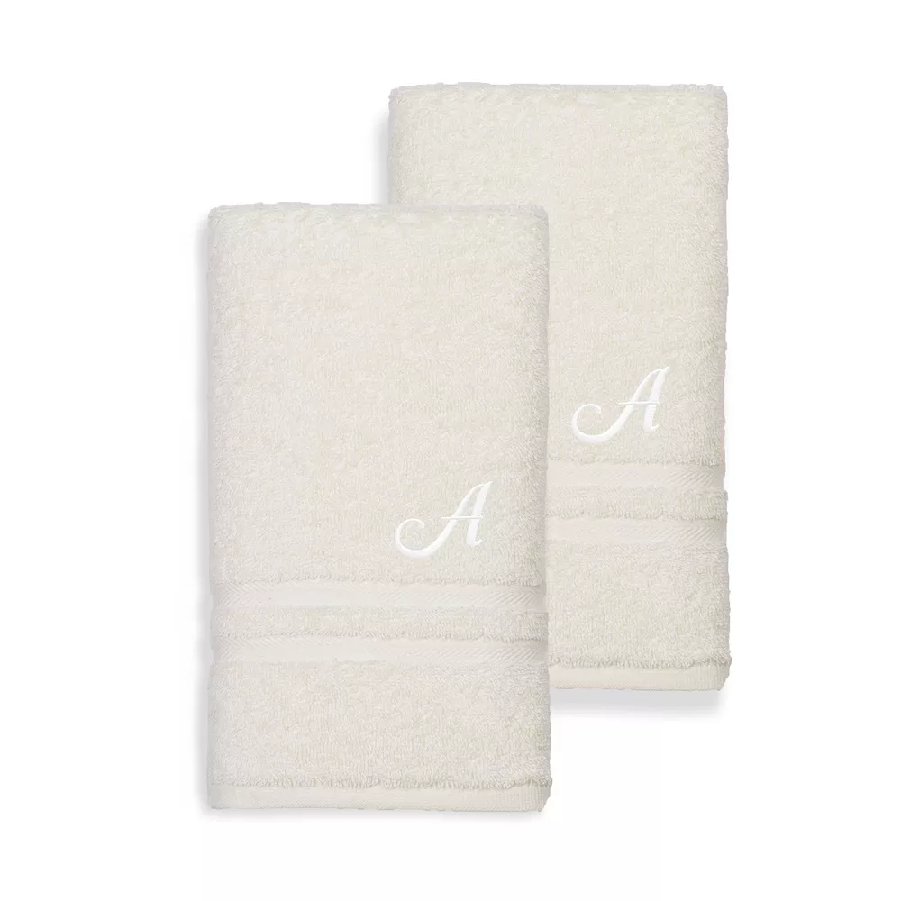 Linum Home Textiles Turkish Cotton Denzi 2-piece Personalized Hand Towel Set 3 Linum Home Textiles Turkish Cotton Denzi 2-piece Personalized Hand Towel Set