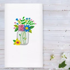 Linum Home Textiles Country Bouquet Embroidered Luxury Turkish Cotton Hand Towel -Camden Isle Sales Shop 5869774 ALT