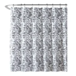 Laura Ashley Amberly Black Shower Curtain