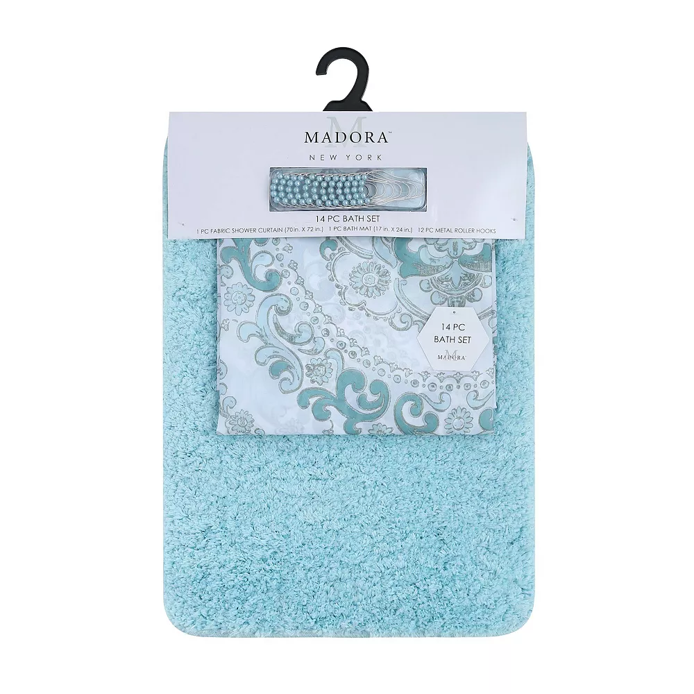 Popular Bath Candace 14-piece Microfiber Bath Rug & Shower Curtain Set 5 Popular Bath Candace 14-piece Microfiber Bath Rug & Shower Curtain Set - Image 3