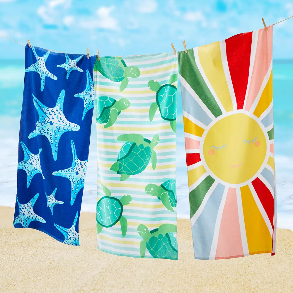 Great Bay Home Cotton Vibrant Prints Quick Dry Beach Towel 4 Great Bay Home Cotton Vibrant Prints Quick Dry Beach Towel - Image 2