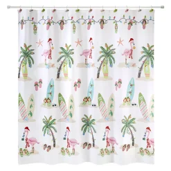 Avanti Flamingo Jingle Shower Curtain