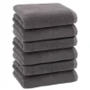 Linum Home Textiles 6-piece Turkish Cotton Ediree Hand Towel Set -Camden Isle Sales Shop 5950594 Charcoal