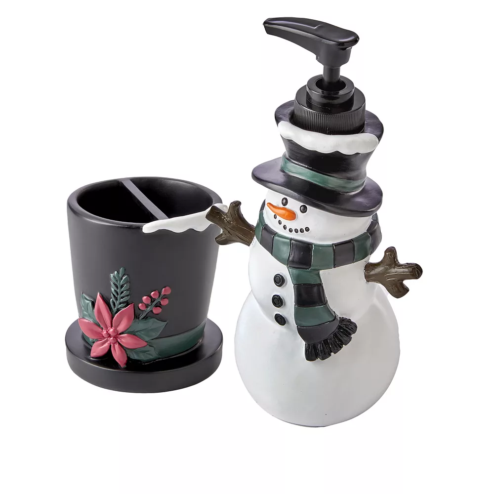 SKL Home Rustic Plaid Toothbrush Holder & Soap Pump Set 3 SKL Home Rustic Plaid Toothbrush Holder & Soap Pump Set