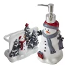 SKL Home Whistler Snowman Toothbrush & Soap Pump Set