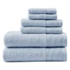 Beautyrest Nuage Luxurious Antimicrobial 6-piece Bath Towel Set -Camden Isle Sales Shop 5977270 Blue