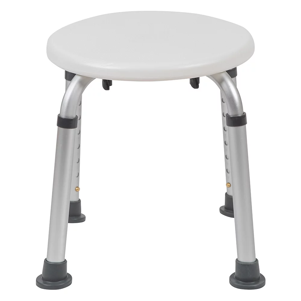 Emma+Oliver Emma And Oliver Tool-Free 300 Lb. Capacity, Adjustable White Bath & Shower Stool 6 Emma+Oliver Emma And Oliver Tool-Free 300 Lb. Capacity, Adjustable White Bath & Shower Stool - Image 4