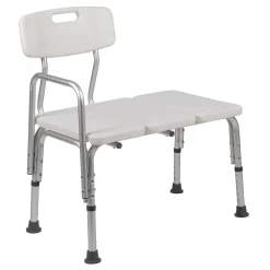 Emma+Oliver Emma And Oliver 300 Lb. Capacity Adjustable White Bath & Shower Medical Transfer Bench