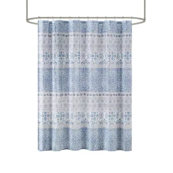 Madison Park Noa Seersucker Printed Shower Curtain