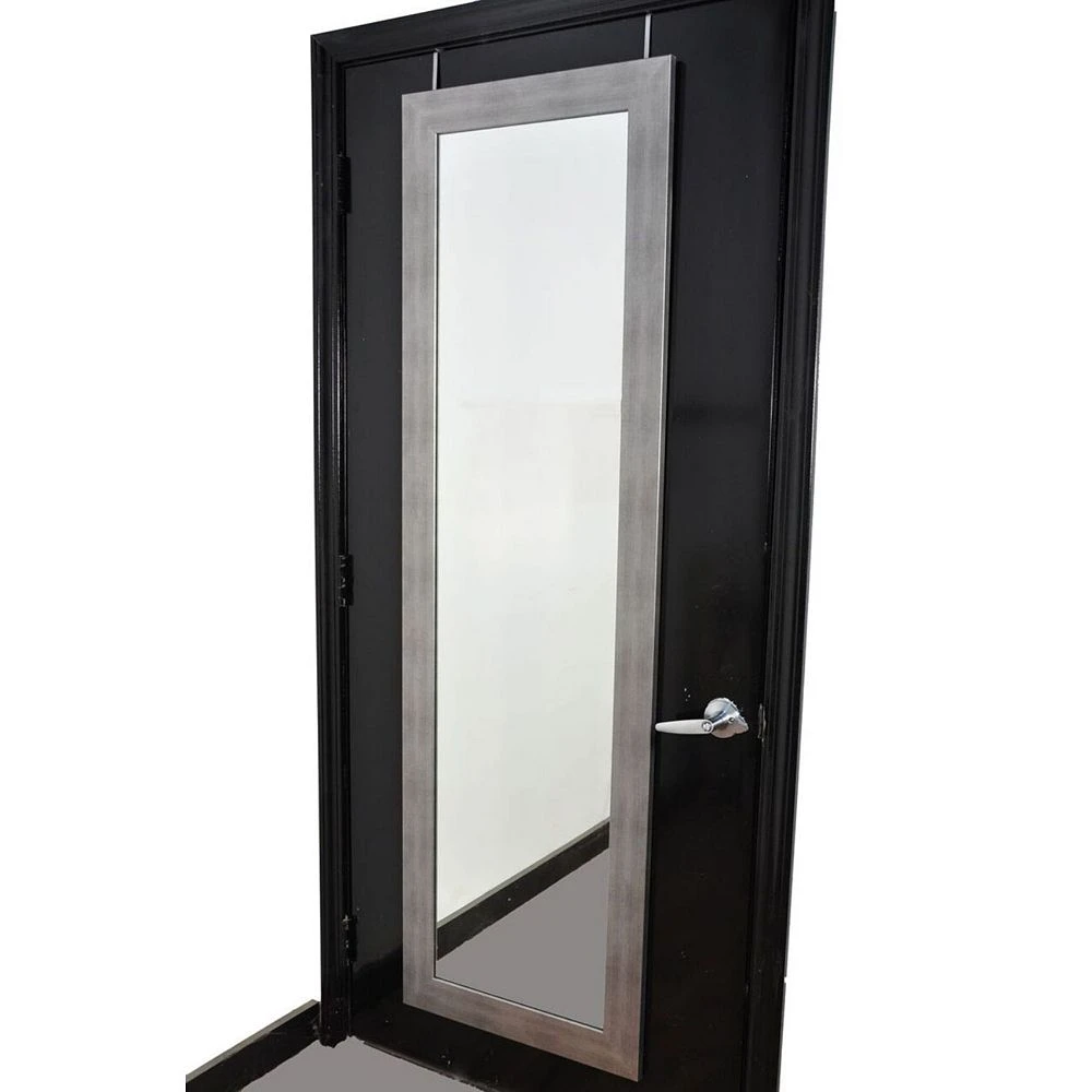 BrandtWorks Cool Muted Silver Over The Door Full Length Mirror - 21.5" X 71" 4 BrandtWorks Cool Muted Silver Over The Door Full Length Mirror - 21.5" X 71" - Image 2