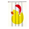 Carnation Home Fashions Christmas Ducky Fabric Shower Curtain 100% Polyester - 70" X 72"