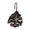 Carnation Home Fashions Fleur Dis Lis Resin Shower Curtain Hooks, Oil Rubbed Bronze