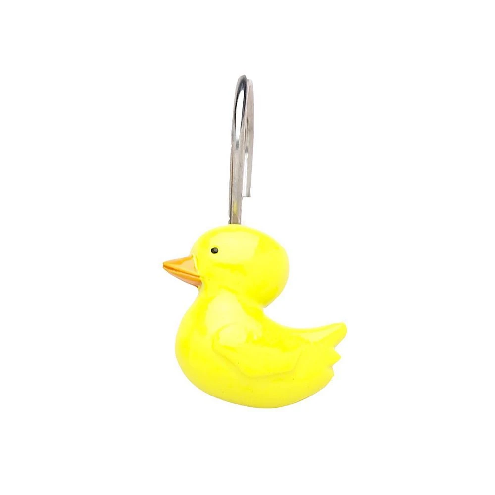 Carnation Home Fashions Ducky Resin Shower Curtain Hooks 3 Carnation Home Fashions Ducky Resin Shower Curtain Hooks