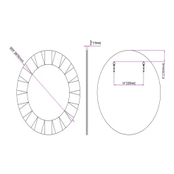 Cenports Camden Isle Glass 30 In. X 30 In. Casual Round Framed Classic Accent Wall Mirror -Camden Isle Sales Shop 5987655 ALT3