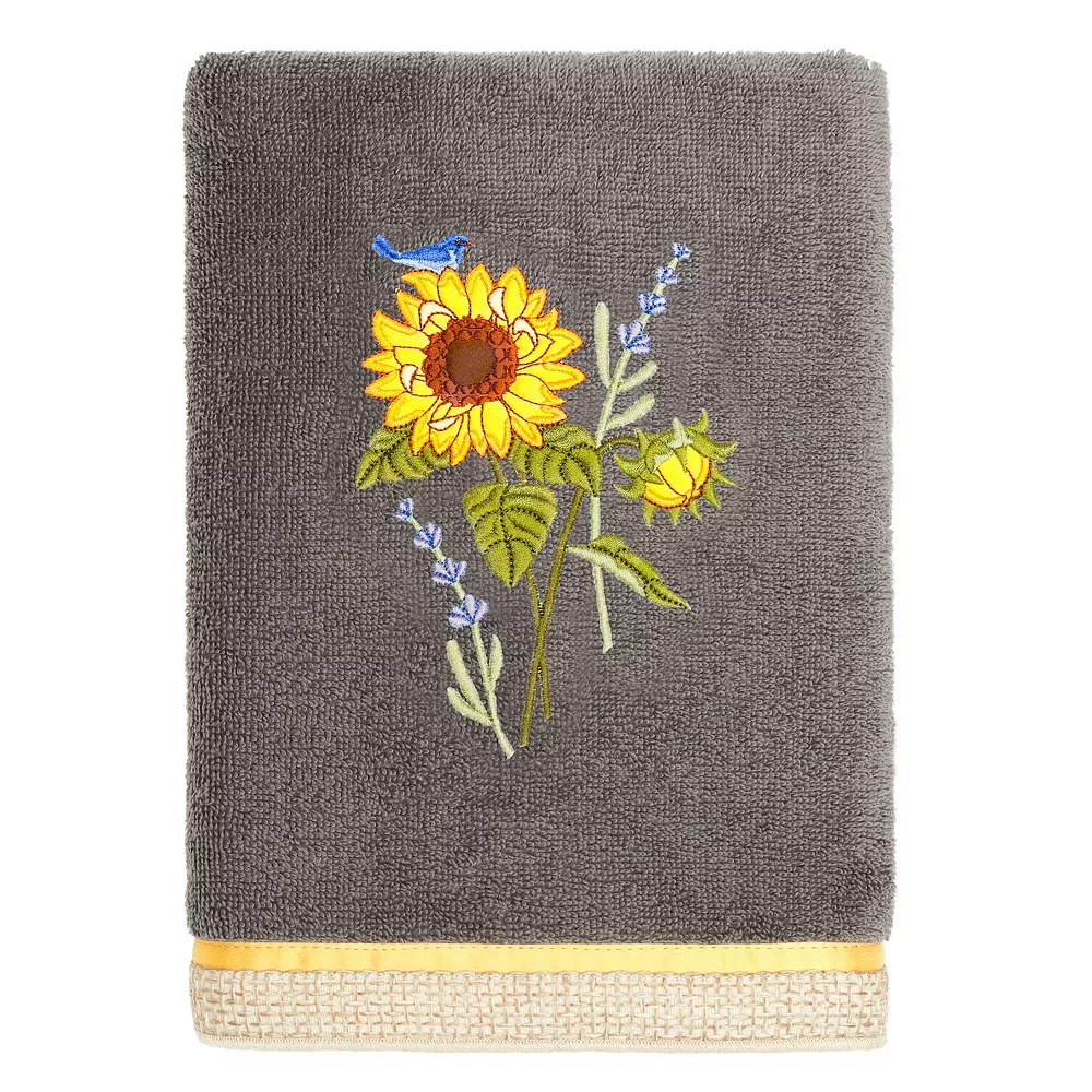 Linum Home Textiles Turkish Cotton Girasol 3-piece Embellished Towel Set 6 Linum Home Textiles Turkish Cotton Girasol 3-piece Embellished Towel Set - Image 4