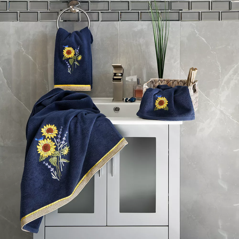 Linum Home Textiles Turkish Cotton Girasol 2-piece Embellished Bath Towel Set 4 Linum Home Textiles Turkish Cotton Girasol 2-piece Embellished Bath Towel Set - Image 2