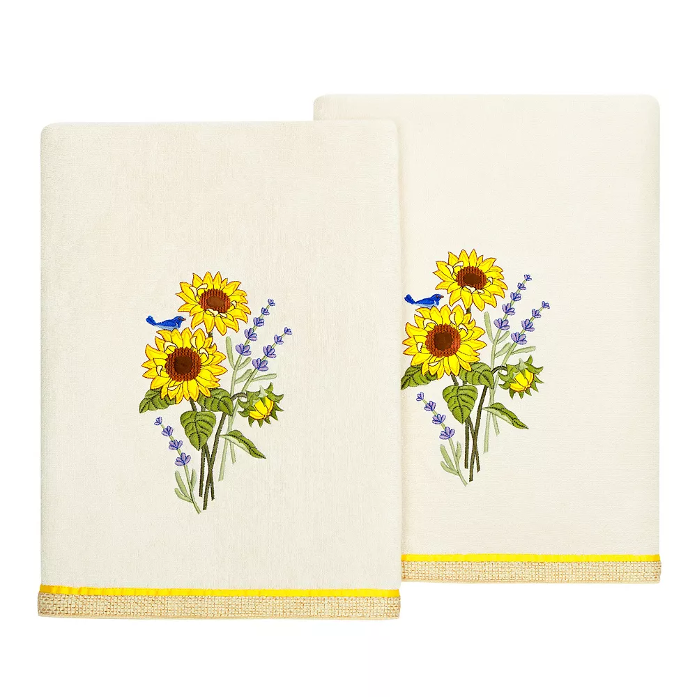 Linum Home Textiles Turkish Cotton Girasol 2-piece Embellished Bath Towel Set 3 Linum Home Textiles Turkish Cotton Girasol 2-piece Embellished Bath Towel Set