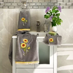 Linum Home Textiles Turkish Cotton Girasol 2-piece Embellished Hand Towel Set -Camden Isle Sales Shop 5991399 ALT2