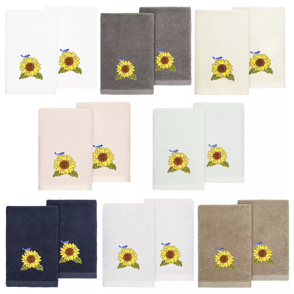 Linum Home Textiles Turkish Cotton Girasol 2-piece Embellished Fingertip Towel Set 7 Linum Home Textiles Turkish Cotton Girasol 2-piece Embellished Fingertip Towel Set - Image 5