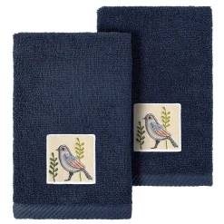 Linum Home Textiles Turkish Cotton Belinda 2-piece Embellished Fingertip Towel Set