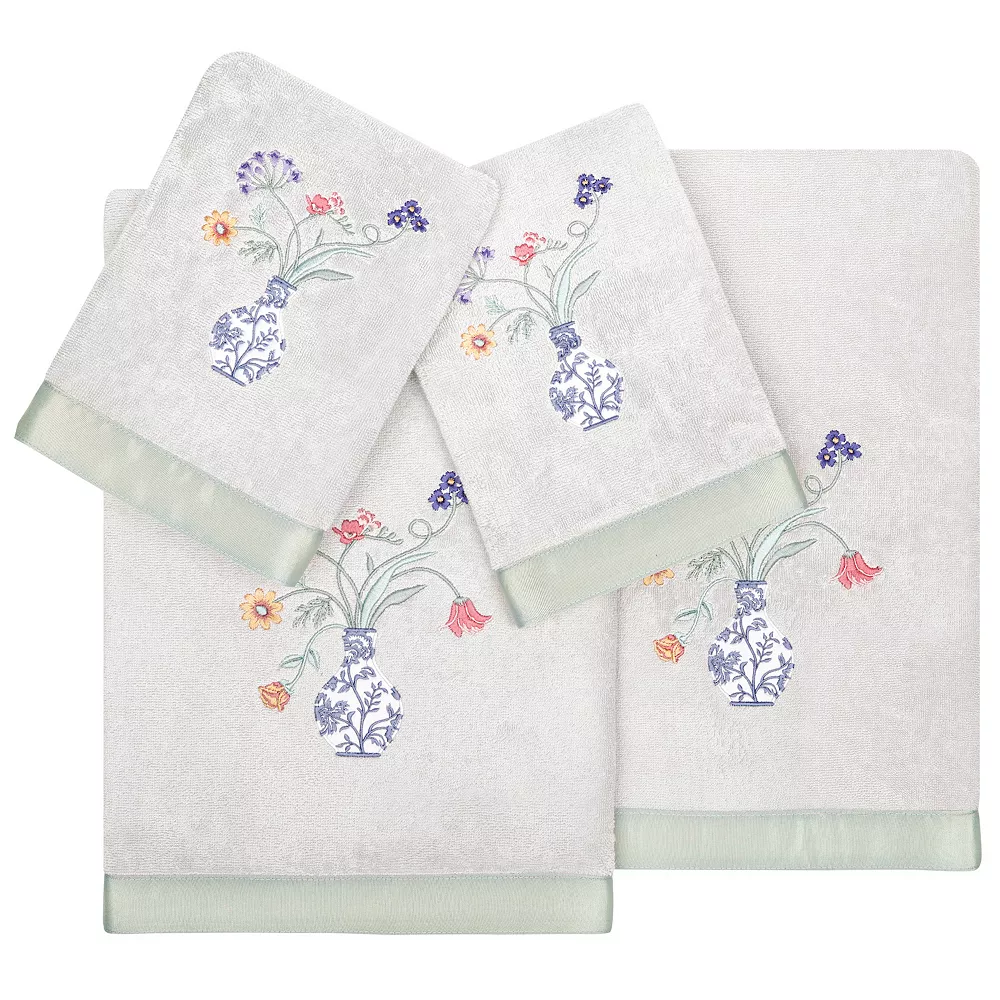Linum Home Textiles Turkish Cotton Stella 4-piece Embellished Towel Set 3 Linum Home Textiles Turkish Cotton Stella 4-piece Embellished Towel Set