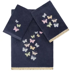 Linum Home Textiles Turkish Cotton Mariposa 3-piece Embellished Towel Set