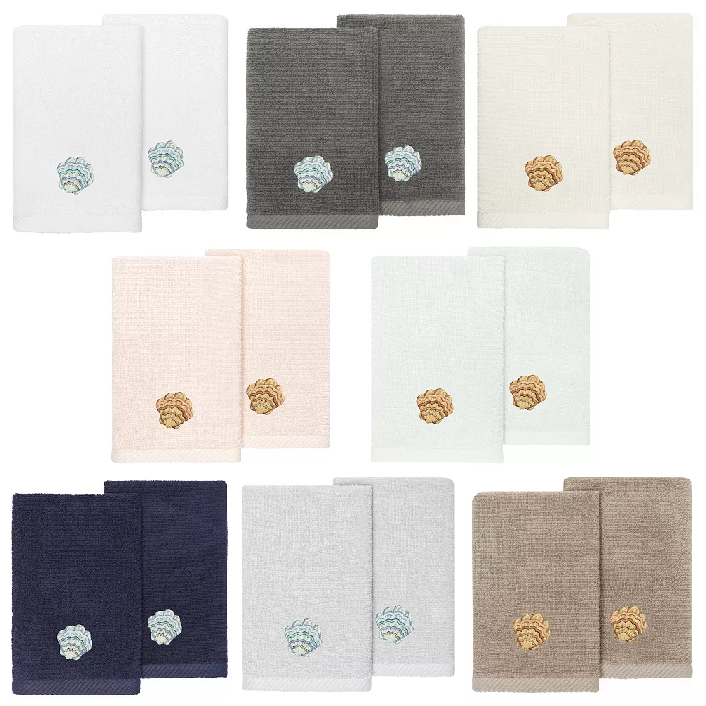 Linum Home Textiles Turkish Cotton Aaron 2-piece Embellished Fingertip Towel Set 7 Linum Home Textiles Turkish Cotton Aaron 2-piece Embellished Fingertip Towel Set - Image 5