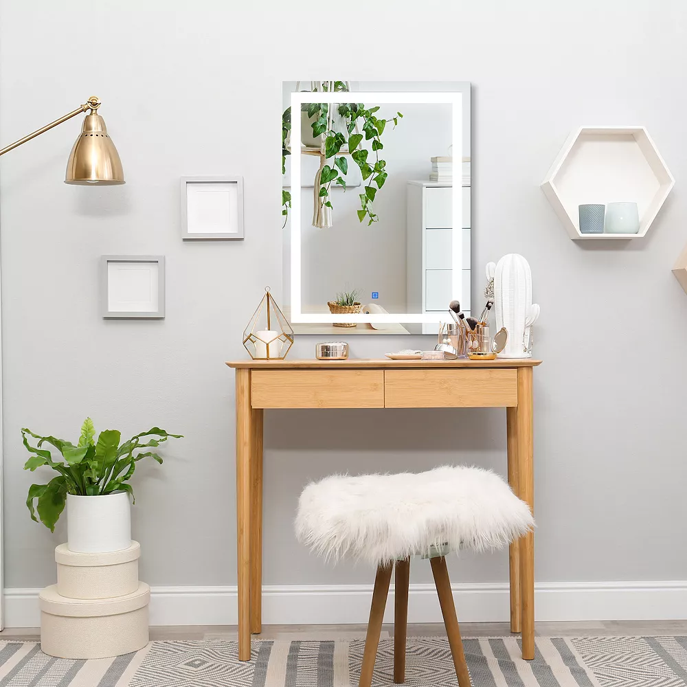 HOMCOM LED Bathroom Mirror Wall Mount Vanity Make Up Mirror With Dimmable Touch Switch Control And Defogger Waterproof 32" X 24" 4 HOMCOM LED Bathroom Mirror Wall Mount Vanity Make Up Mirror With Dimmable Touch Switch Control And Defogger Waterproof 32" X 24" - Image 3