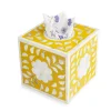GAURI KOHLI Jodhpur Mother Of Pearl Tissue Box Cover - Mustard -Camden Isle Sales Shop 6032479