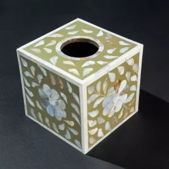 GAURI KOHLI Jodhpur Mother Of Pearl Tissue Box Cover - Beige -Camden Isle Sales Shop 6032486 ALT2