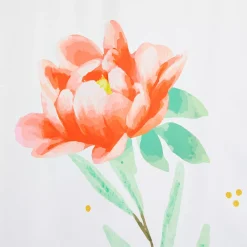 Juvale Floral Shower Curtain Set With 12 Hooks, Watercolor Flower Bathroom Decor (72 X 72 Inch) -Camden Isle Sales Shop 6063540 ALT2